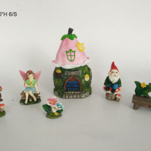 resin mini garden decoration 6.0"h